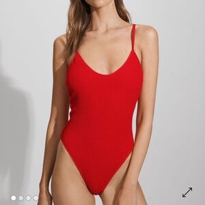 Good American Always Fits Red One-Piece Swimsuit